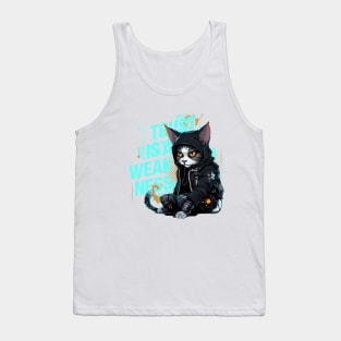 Hacker Cat Cyber Android Tank Top